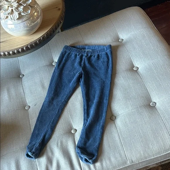 Serendipity Girls Blue 100% Organic Cotton Ribbed Pants Size 4 Y - Picture 2 of 6